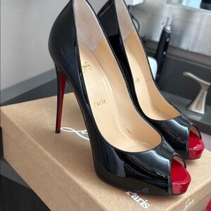 Christian Louboutin Black and Red Stiletto Heels